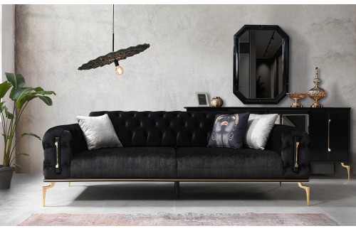 Ayasofya Couch Black Gold