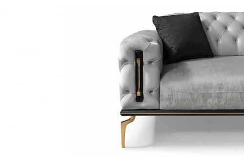 Ayasofya Couch Grey Gold