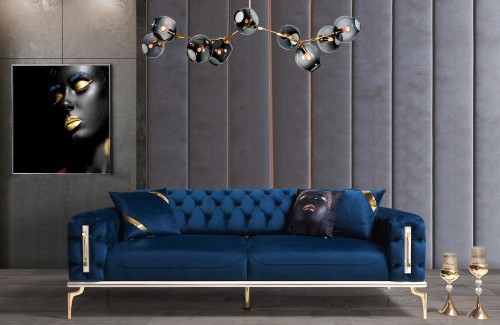 Ayasofya Couch Bleu Gold